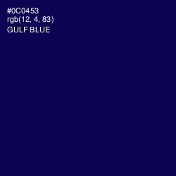 #0C0453 - Gulf Blue Color Image