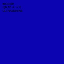 #0C04B1 - Ultramarine Color Image