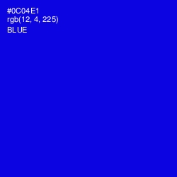 #0C04E1 - Blue Color Image