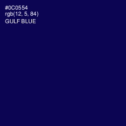 #0C0554 - Gulf Blue Color Image