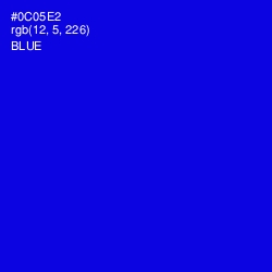 #0C05E2 - Blue Color Image