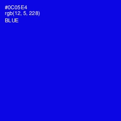 #0C05E4 - Blue Color Image