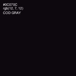 #0C070C - Cod Gray Color Image