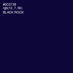 #0C0738 - Black Rock Color Image