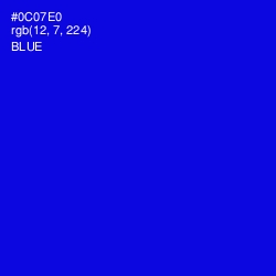 #0C07E0 - Blue Color Image