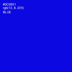 #0C08E1 - Blue Color Image