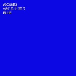 #0C08E3 - Blue Color Image