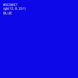 #0C08E7 - Blue Color Image