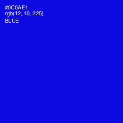 #0C0AE1 - Blue Color Image