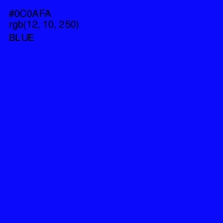 #0C0AFA - Blue Color Image