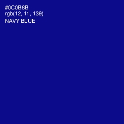 #0C0B8B - Navy Blue Color Image