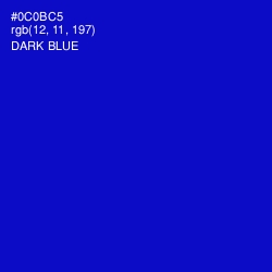 #0C0BC5 - Dark Blue Color Image