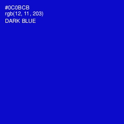 #0C0BCB - Dark Blue Color Image