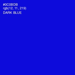 #0C0BDB - Dark Blue Color Image