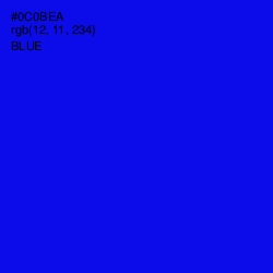 #0C0BEA - Blue Color Image