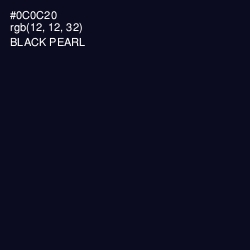 #0C0C20 - Black Pearl Color Image