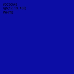 #0C0DA5 - Ultramarine Color Image