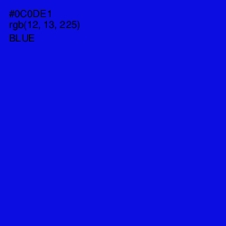 #0C0DE1 - Blue Color Image