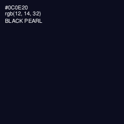 #0C0E20 - Black Pearl Color Image