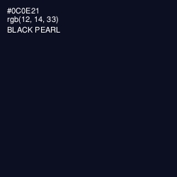 #0C0E21 - Black Pearl Color Image