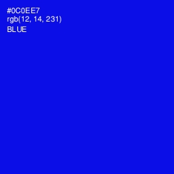 #0C0EE7 - Blue Color Image