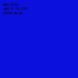 #0C10DC - Dark Blue Color Image