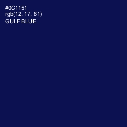 #0C1151 - Gulf Blue Color Image