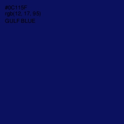 #0C115F - Gulf Blue Color Image