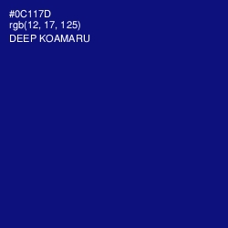 #0C117D - Deep Koamaru Color Image