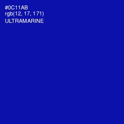 #0C11AB - Ultramarine Color Image