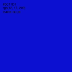 #0C11D1 - Dark Blue Color Image