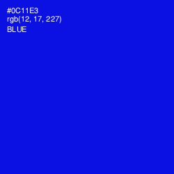 #0C11E3 - Blue Color Image