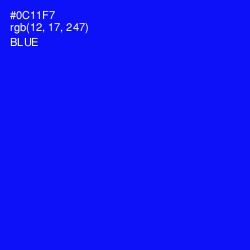 #0C11F7 - Blue Color Image