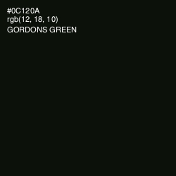 #0C120A - Gordons Green Color Image