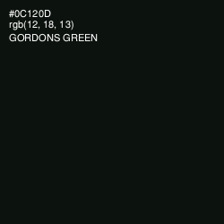 #0C120D - Gordons Green Color Image