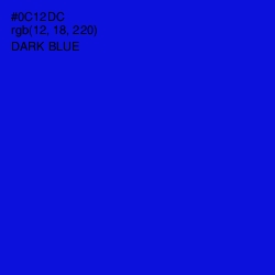 #0C12DC - Dark Blue Color Image