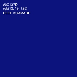 #0C137D - Deep Koamaru Color Image