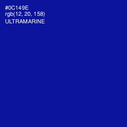 #0C149E - Ultramarine Color Image