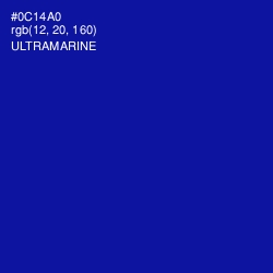 #0C14A0 - Ultramarine Color Image