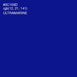#0C158D - Ultramarine Color Image
