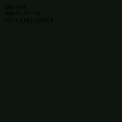 #0C160E - Gordons Green Color Image