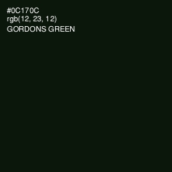 #0C170C - Gordons Green Color Image