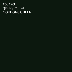 #0C170D - Gordons Green Color Image