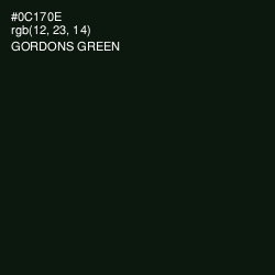 #0C170E - Gordons Green Color Image