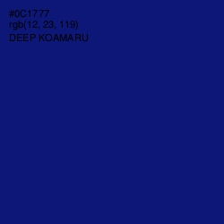 #0C1777 - Deep Koamaru Color Image