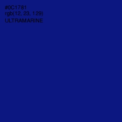 #0C1781 - Ultramarine Color Image