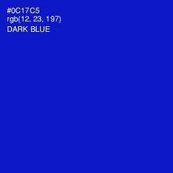 #0C17C5 - Dark Blue Color Image