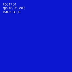 #0C17D1 - Dark Blue Color Image