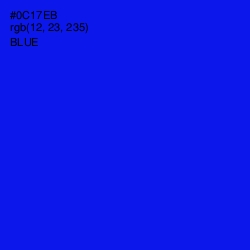 #0C17EB - Blue Color Image