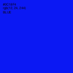 #0C18F4 - Blue Color Image